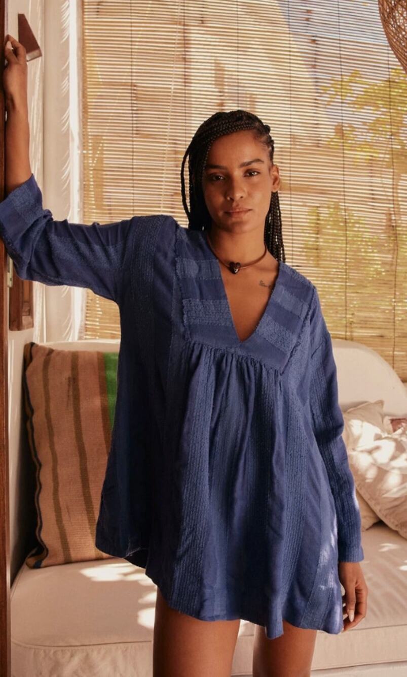 Free People Feels Like Sunshine Tunic Blue Depth. Small